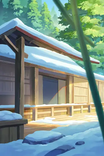 Onsen Winter lofi wallpaper onsen winter 1620951768