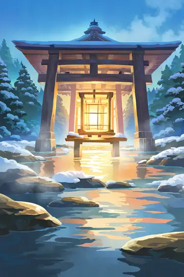 Onsen Winter lofi wallpaper onsen winter 1981850904