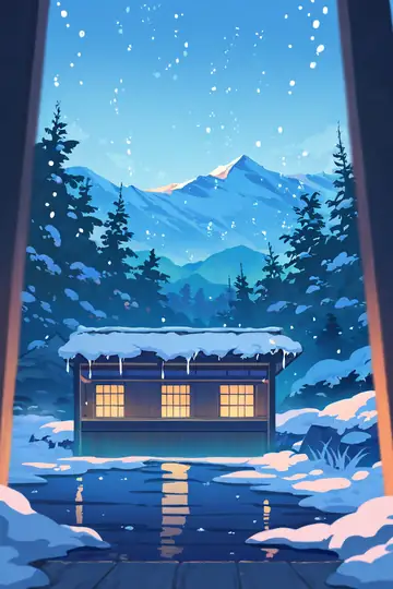 Onsen Winter lofi wallpaper onsen winter 2072571750