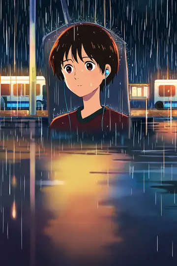 Rainy Bus Stop lofi wallpaper rainy bus stop 0197787549