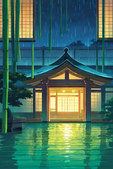 Rainy Porch Engawa lofi wallpaper rainy porch engawa 0148297878