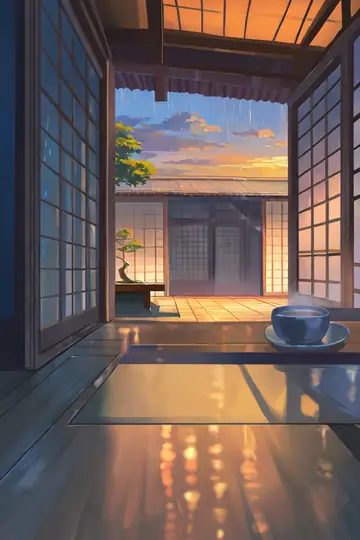 Rainy Porch Engawa lofi wallpaper rainy porch engawa 0628163531