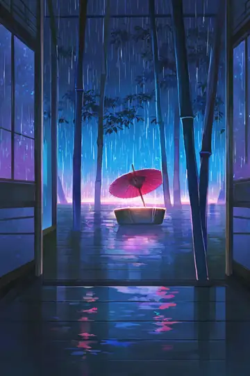 Rainy Porch Engawa lofi wallpaper rainy porch engawa 1162203003