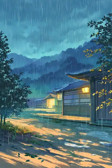 Rainy Porch Engawa lofi wallpaper rainy porch engawa 1335542743