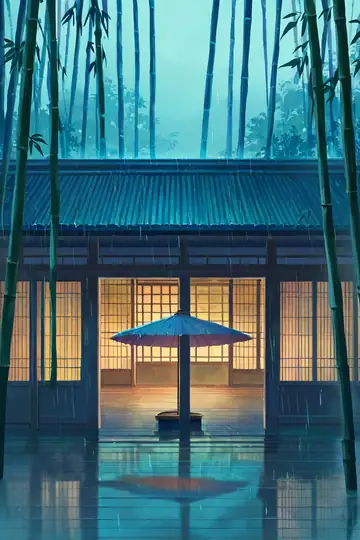 Rainy Porch Engawa lofi wallpaper rainy porch engawa 1462991337