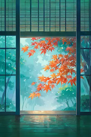 Rainy Porch Engawa lofi wallpaper rainy porch engawa 2047466839