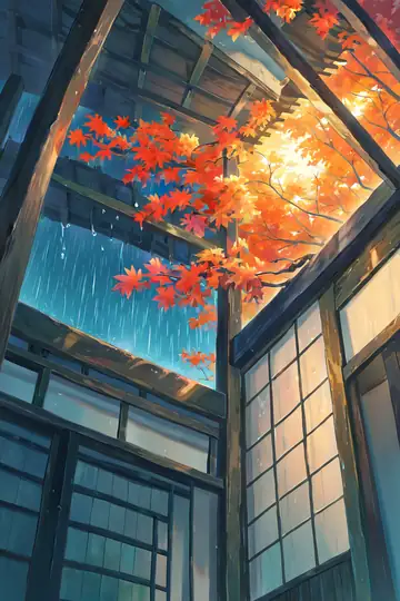 Rainy Porch Engawa lofi wallpaper rainy porch engawa 2075478488