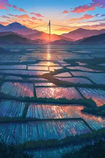 Rice Fields Summer lofi wallpaper rice fields summer 0232717572