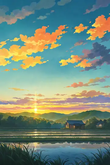 Rice Fields Summer lofi wallpaper rice fields summer 0628194444