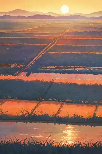Rice Fields Summer lofi wallpaper rice fields summer 1113294199
