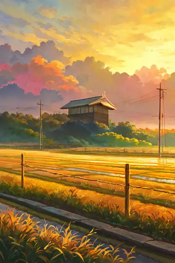 Rice Fields Summer lofi wallpaper rice fields summer 1704816470