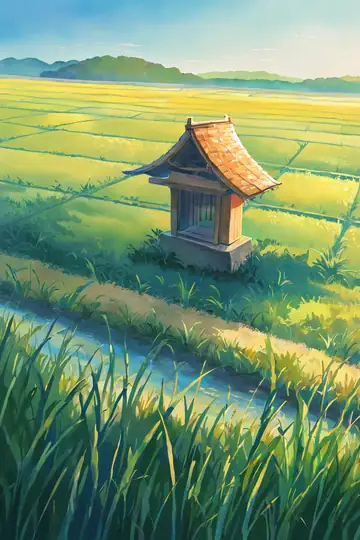 Rice Fields Summer lofi wallpaper rice fields summer 1732035656