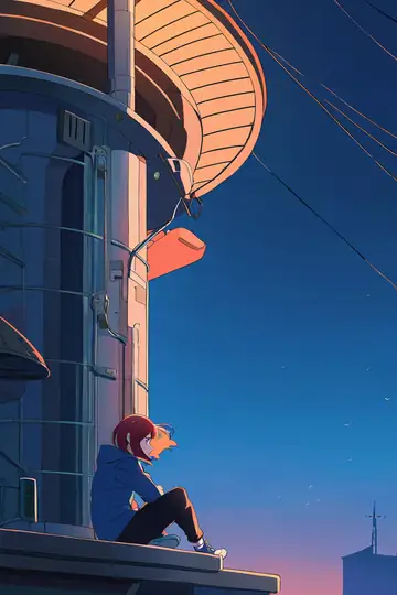 Rooftop Sunset lofi wallpaper rooftop sunset 0204777017