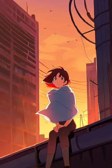 Rooftop Sunset lofi wallpaper rooftop sunset 0448091211