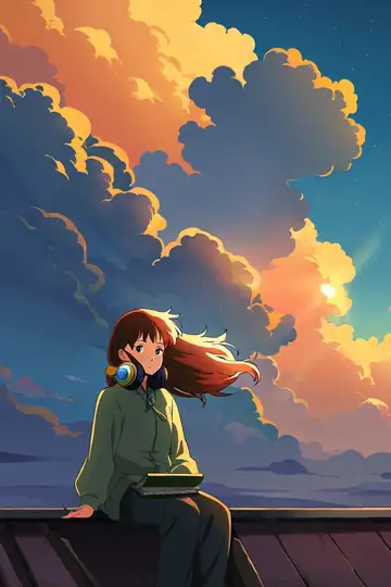 Rooftop Sunset lofi wallpaper rooftop sunset 0710418347