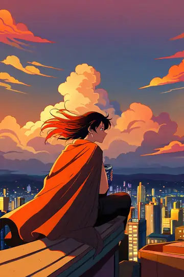 Rooftop Sunset lofi wallpaper rooftop sunset 0774683329