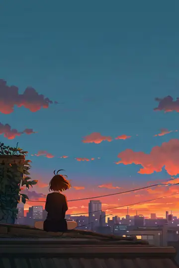 Rooftop Sunset lofi wallpaper rooftop sunset 1484502369