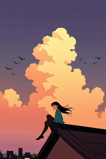 Rooftop Sunset lofi wallpaper rooftop sunset 1613358029