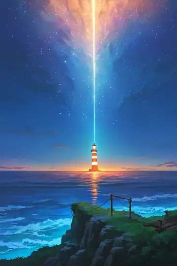 Seaside Lighthouse lofi wallpaper seaside lighthouse 0398931498