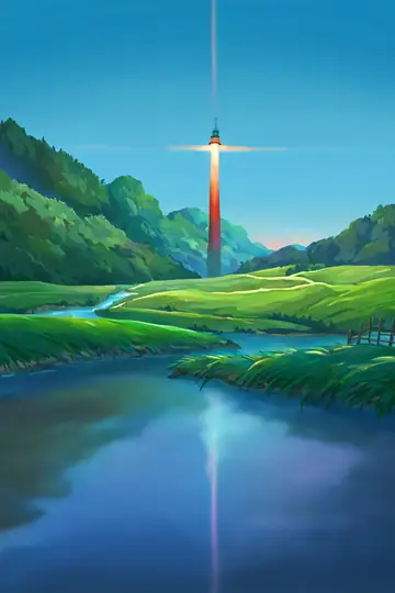 Seaside Lighthouse lofi wallpaper seaside lighthouse 0541080079