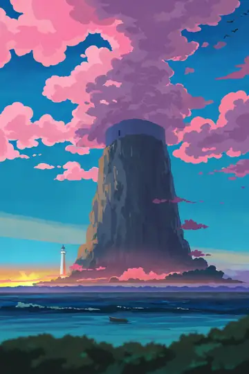 Seaside Lighthouse lofi wallpaper seaside lighthouse 0774081103