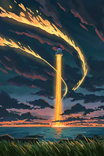 Seaside Lighthouse lofi wallpaper seaside lighthouse 0824373098