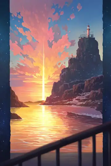 Seaside Lighthouse lofi wallpaper seaside lighthouse 1732760946