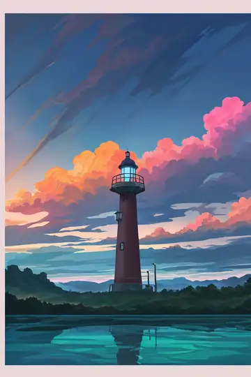 Seaside Lighthouse lofi wallpaper seaside lighthouse 2034860103