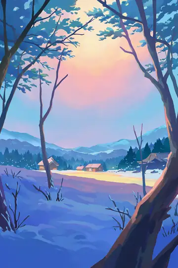 Snowy Mountain Village lofi wallpaper snowy mountain village 0291791911