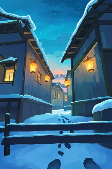 Snowy Mountain Village lofi wallpaper snowy mountain village 0455024109