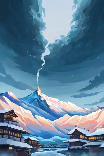 Snowy Mountain Village lofi wallpaper snowy mountain village 1639693205