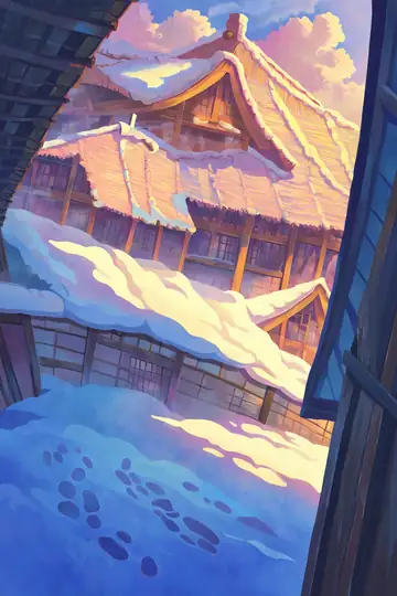 Snowy Mountain Village lofi wallpaper snowy mountain village 1648710306