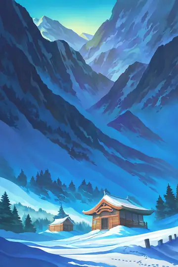 Snowy Mountain Village lofi wallpaper snowy mountain village 1972244242