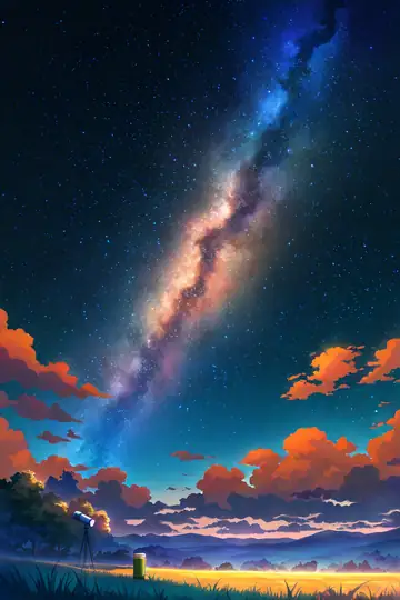 Stargazing Hilltop lofi wallpaper stargazing hilltop 0028028440