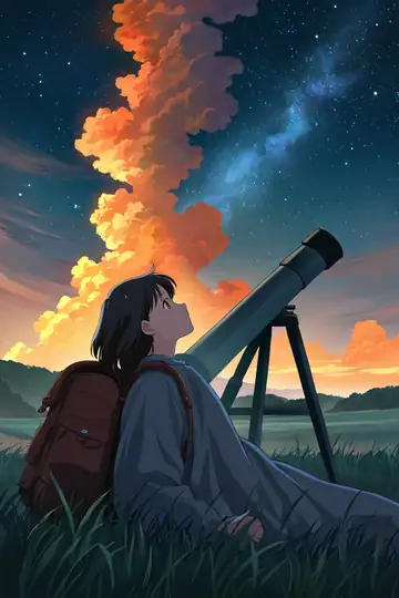 Stargazing Hilltop lofi wallpaper stargazing hilltop 1082153800