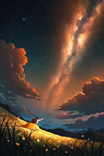 Stargazing Hilltop lofi wallpaper stargazing hilltop 1229033766