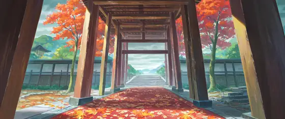 Autumn Maple Village lofi wallpaper autumn maple village 0050941600