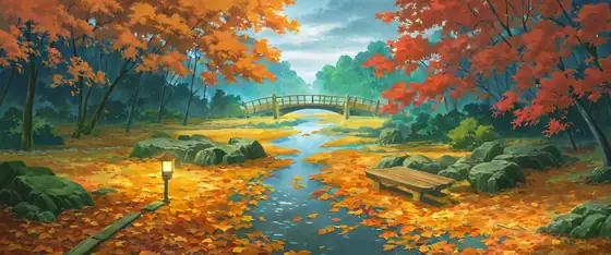 Autumn Maple Village lofi wallpaper autumn maple village 0101928905