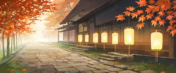 Autumn Maple Village lofi wallpaper autumn maple village 0147131302