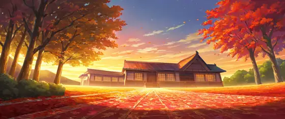 Autumn Maple Village lofi wallpaper autumn maple village 0235320965