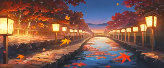 Autumn Maple Village lofi wallpaper autumn maple village 0248168347