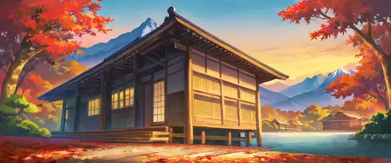 Autumn Maple Village lofi wallpaper autumn maple village 0856780084