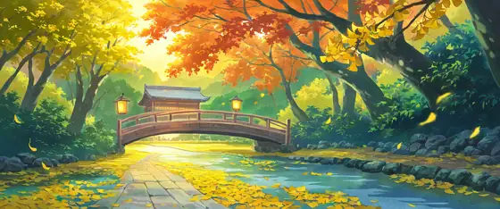 Autumn Maple Village lofi wallpaper autumn maple village 0892428592