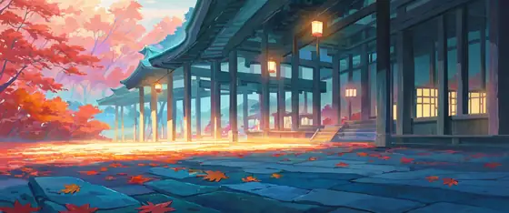 Autumn Maple Village lofi wallpaper autumn maple village 0957547276