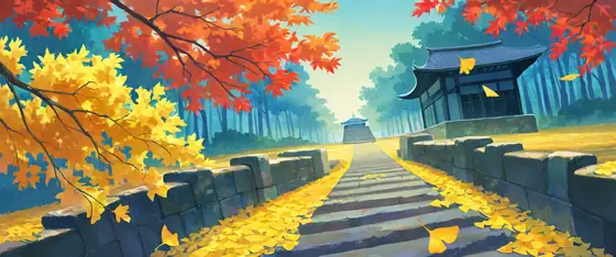Autumn Maple Village lofi wallpaper autumn maple village 1107860915