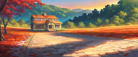 Autumn Maple Village lofi wallpaper autumn maple village 1313617296