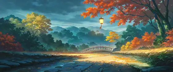 Autumn Maple Village lofi wallpaper autumn maple village 1326315346