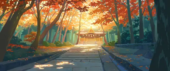 Autumn Maple Village lofi wallpaper autumn maple village 1341955941
