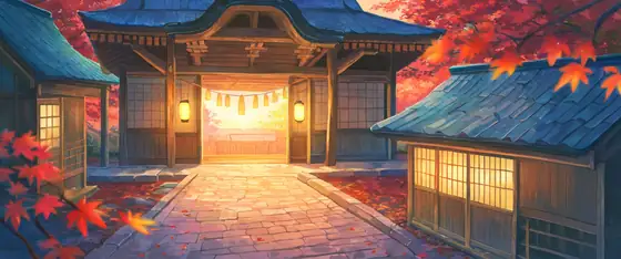 Autumn Maple Village lofi wallpaper autumn maple village 1384486040