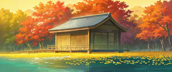 Autumn Maple Village lofi wallpaper autumn maple village 1488810681